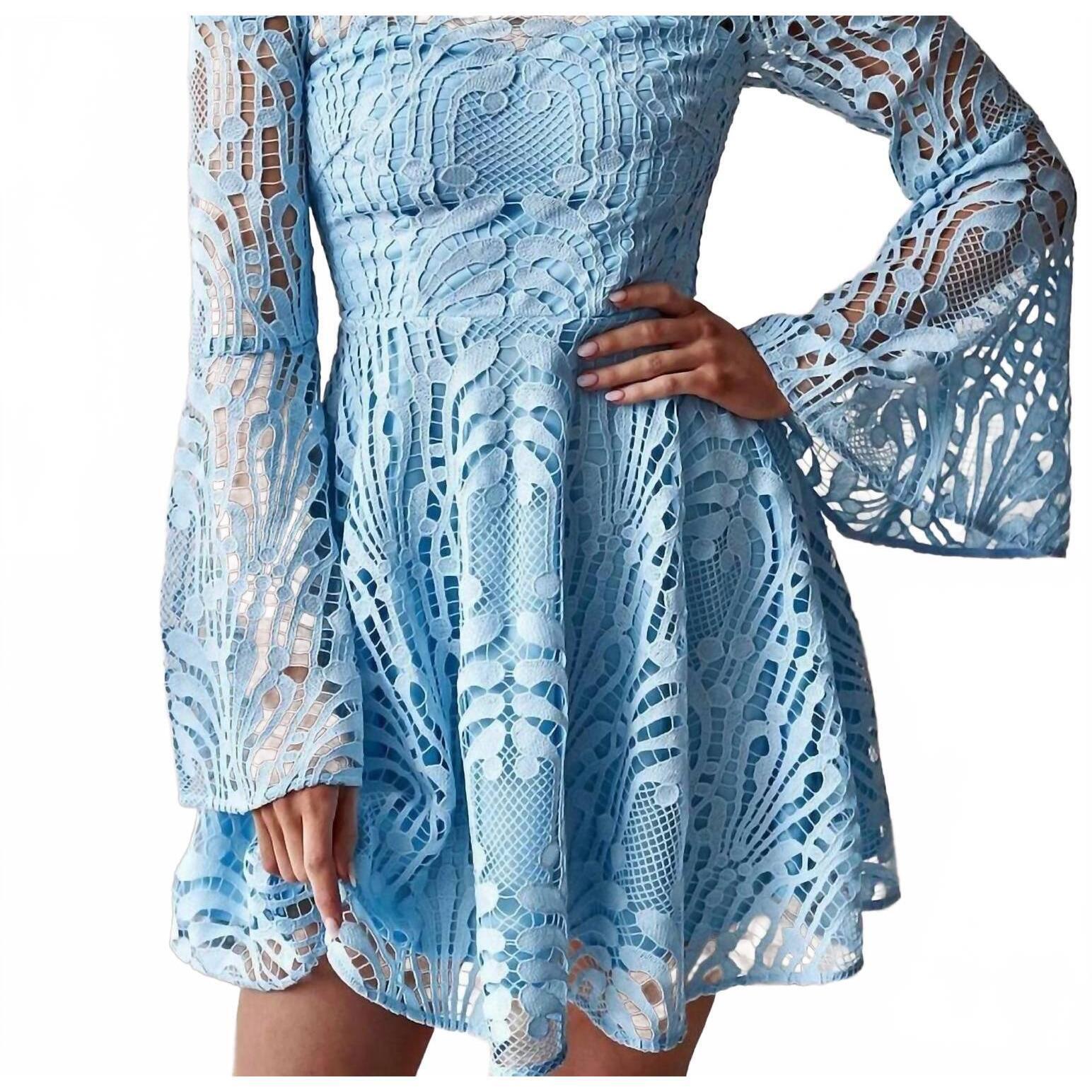 New Twosisters The Label Tanya Mini Dress In Blue — image 3 of 4